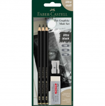 Blister Pitt Graphite Matt X3 (10 B, 12B, 14B) + 1 Gomme + 1 Taille crayon