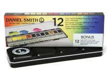 BOITE METAL AQUARELLE EXTRA FINE 12 1/2 godet DANIEL SMITH