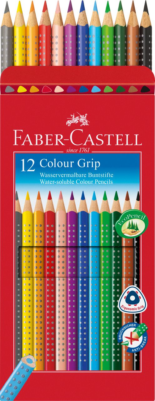 Faber-Castell Crayon gras de couleur Multicolore