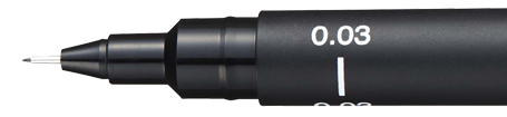 Feutre dessin technique pointe calibrée Uni-Pin 0,03 mm noir