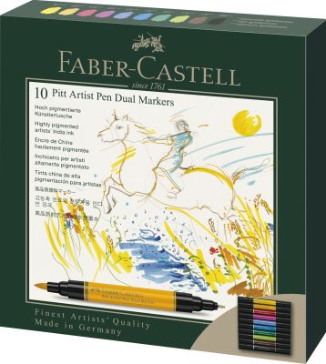 Stock Bureau - FABER-CASTELL Feutre Pitt Artist Pen Brush vert doré