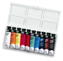 GOUACHE EN TUBES BOITE DE 10 TUBES 10 ML COULEURS ASSORTIESML COULEURS PRIMAIRES