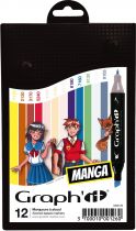 GRAPHIT SET 12 MARKEURS MANGA