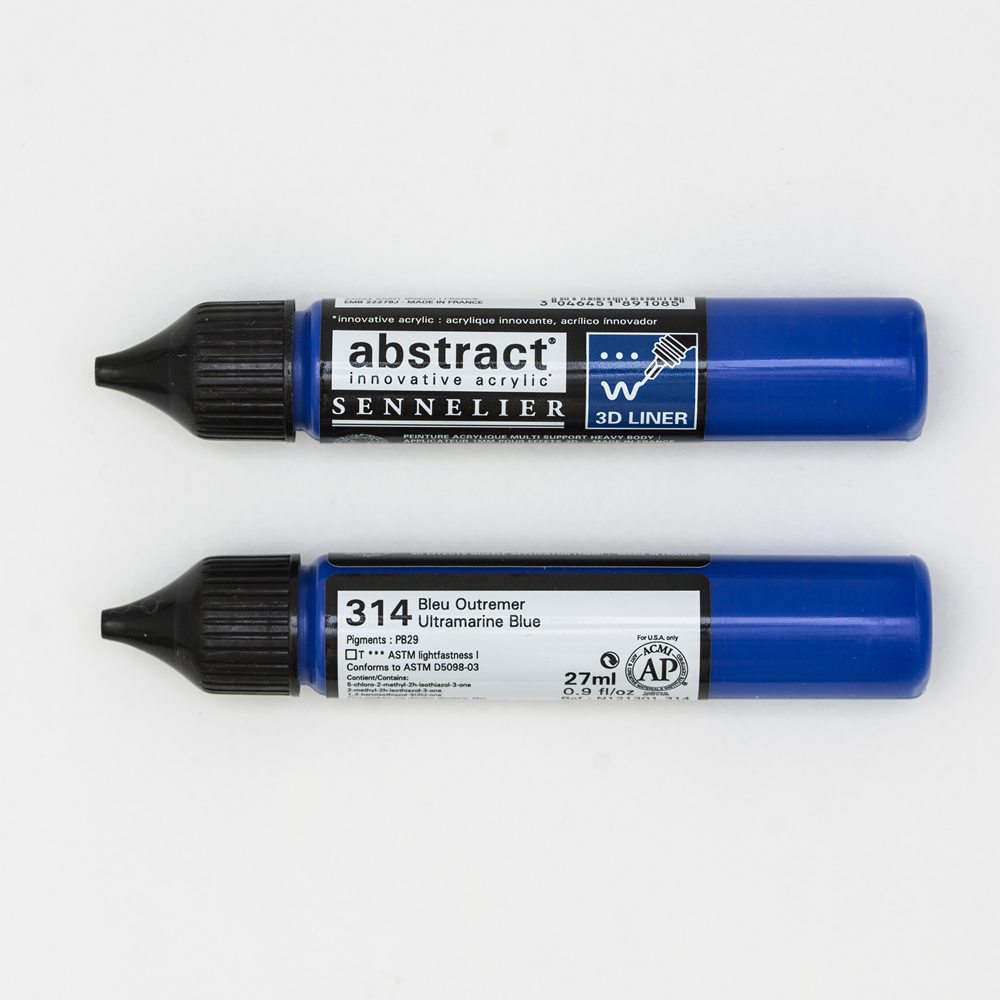 Marqueur peinture acrylique Abstract Liner Sennelier Bleu outremer