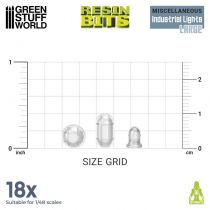 Lumières industrielles en résine X 18 - grand