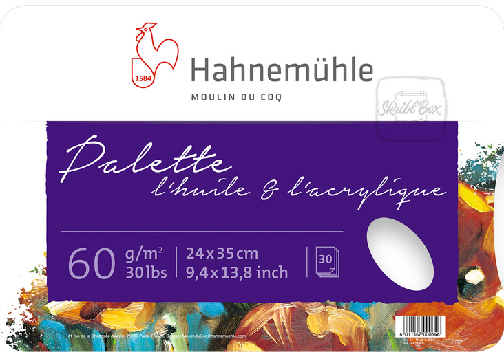 PALETTE PAPIER  L'Huile & l'Acrylique 24X35 CM 30 FEUILLES
