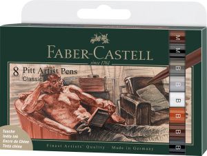 Studio box artist pen de 60 feutres PITT Artist de Faber-Castell - Creastore