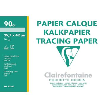 Papier calque A3 Clairefontaine - Papier calque - Creavea