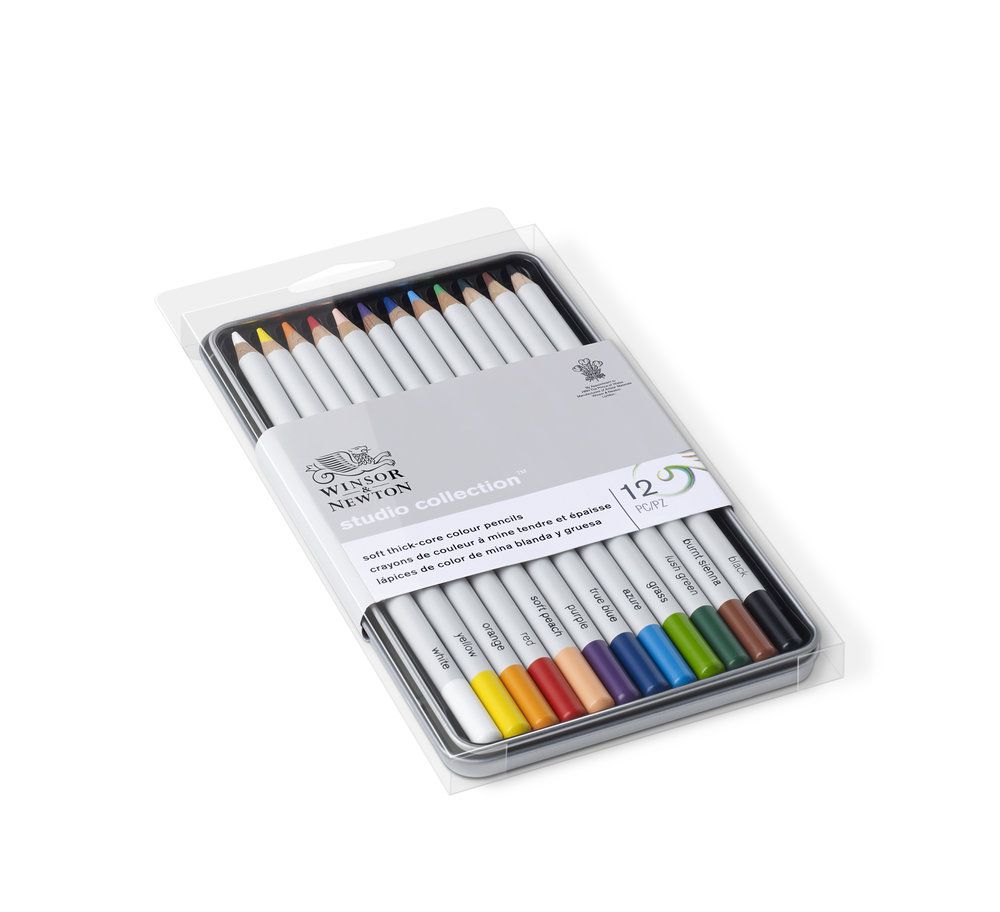 Boîte de 12 crayons de couleur - Winsor & Newton - Creastore