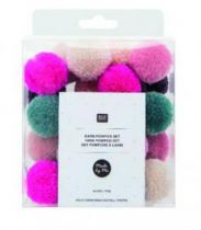 SET POMPONS JOLLY XMAS PASTEL