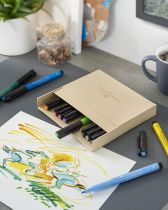 STUDIO BOX ARTIST PEN DE 12 FEUTRES PITT - FABER CASTELL