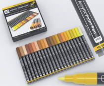 TOOLI Marqueur Acryl Set Jaune 22 couleurs EF 0.7mm 