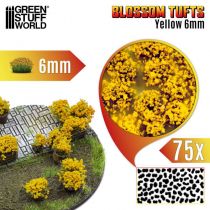 TOUFFES DE FLEURS 6mm AUTO ADHESIF JAUNES