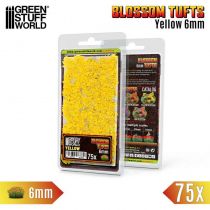 TOUFFES DE FLEURS 6mm AUTO ADHESIF JAUNES