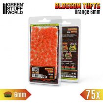 TOUFFES DE FLEURS 6mm AUTO ADHESIF ORANGE